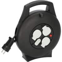 brennenstuhl Vario Line Kabeltrommel 3-fach mit USB-A 10 m Schwarz 1093900600