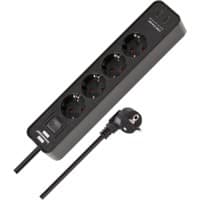 brennenstuhl Ecolor Steckdosenleiste 4-fach, 2x USB-C, 1,5 m Schwarz 1153240106