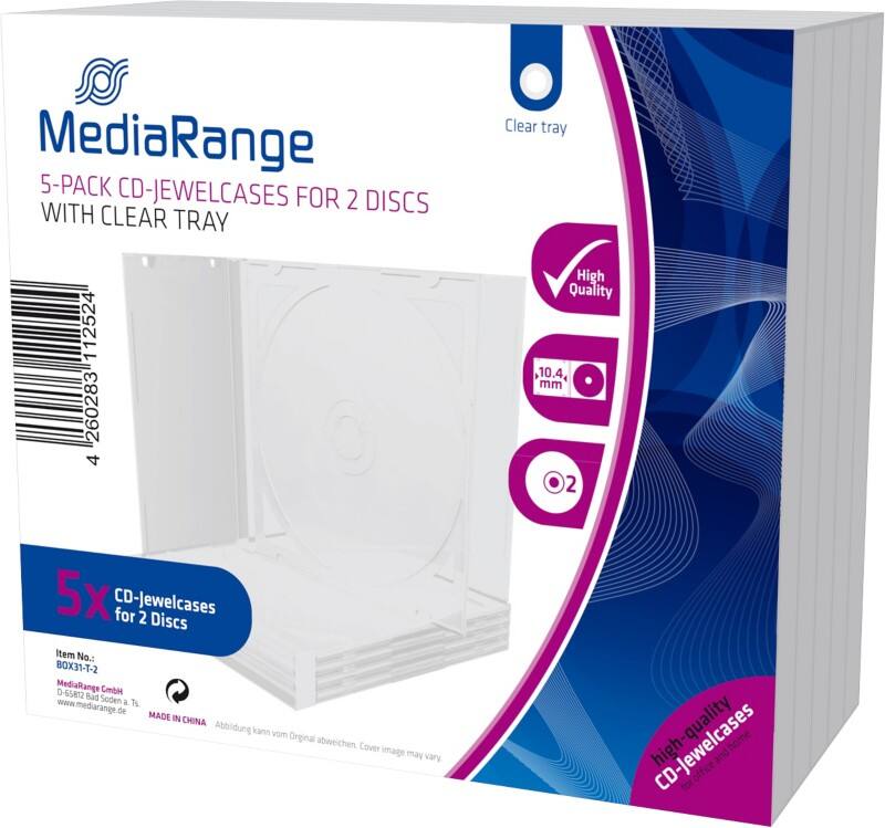 MediaRange CD/DVD-Hülle 5er-Pack