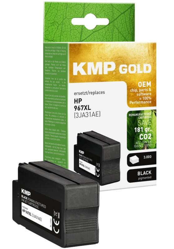 KMP Kompatibel HP 967XL Tintenpatrone 3JA31A Schwarz