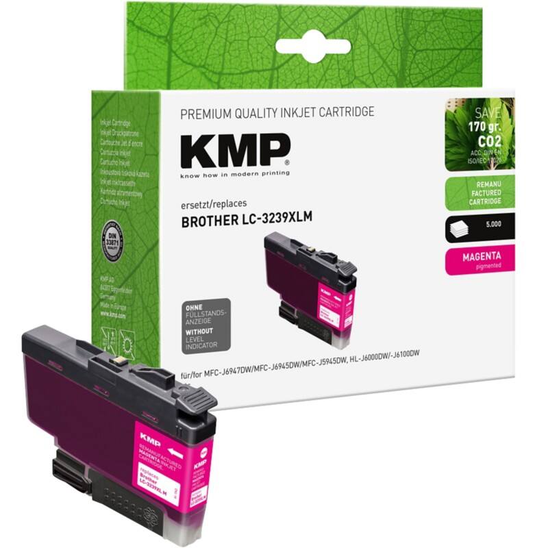 KMP Kompatibel Brother LC3239XLM Tintenpatrone Magenta