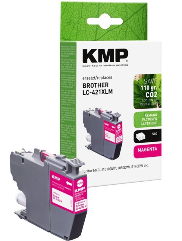 KMP Kompatibel Brother LC421XLM Tintenpatrone Magenta