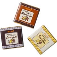 Hellma Tender Zartbitterschokolade, Milchschokolade, Weiße Schokolade Schokotäfelchen 130 Stück à 4.5 g
