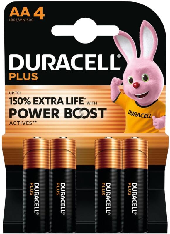Duracell Batterien Plus Power Boost AA LR6 Alkali 4 Stück