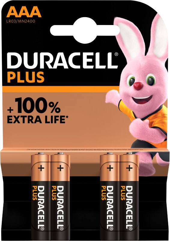 Duracell Batterien Plus Power Boost AAA LR03 Alkali 4 Stück
