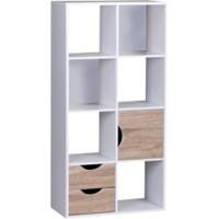 WOHNLING Spanplatte Bücherregal 6 600 x 290 x 1.200 mm Weiß