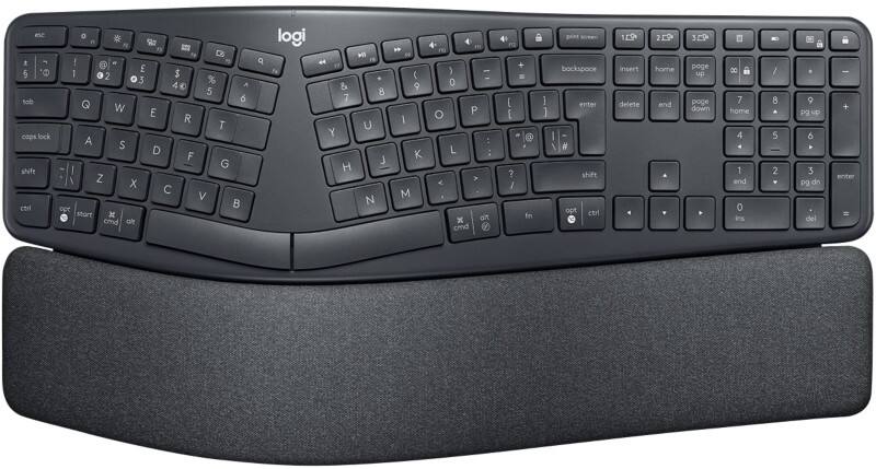 Logitech Wireless Tastatur K860 Ergo 920-010108 QWERTY (US) Graphite