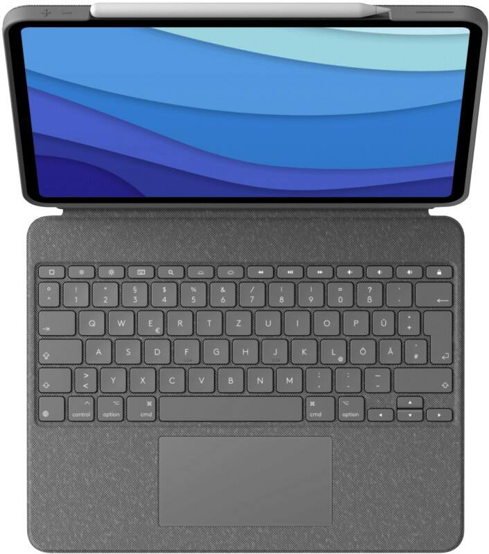 Logitech Kabellose Tastatur Combo Touch 920-010208 QWERTZ DE Grau Für iPad Pro 12,9-Zoll