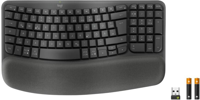 Logitech Kabellose Tastatur Wave Keys 920-012327 QWERTZ DE Graphit
