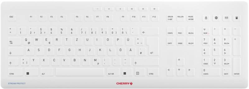CHERRY Kabellose Tastatur Stream JK-8552DE-0 QWERTZ DE Weiß