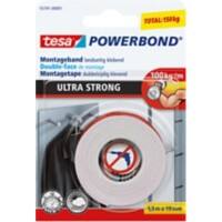 tesa Montageband Powerbond Ultra Strong 55791-00001-00 Weiß 19 mm (B) x 1,5 m (L) Synthetisches Gummi