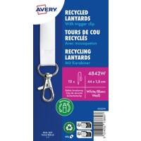 Avery Zweckform 4842W, Recycling Lanyard, 15 x 440 mm, Weiß