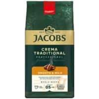 JACOBS Crema Traditional Glatt und Mild Kaffeebohnen 1000g