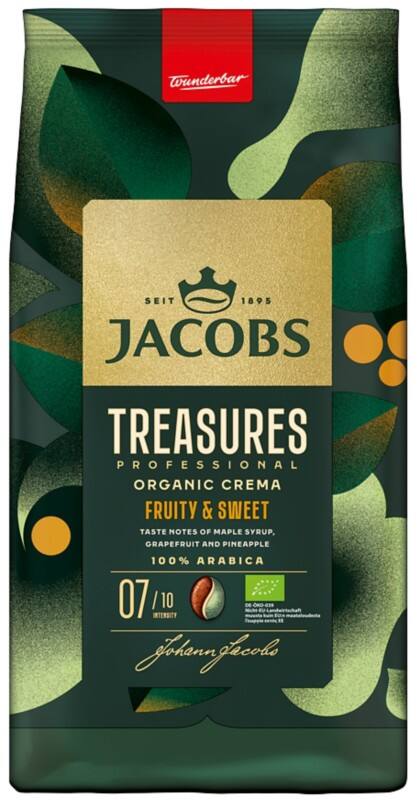 JACOBS Treasures Crema Fruchtig und Süß Kaffeebohnen 1000g