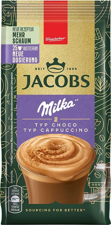 JACOBS Milka Typ Choco Cappuccino Instant-Kaffeemischung 400g