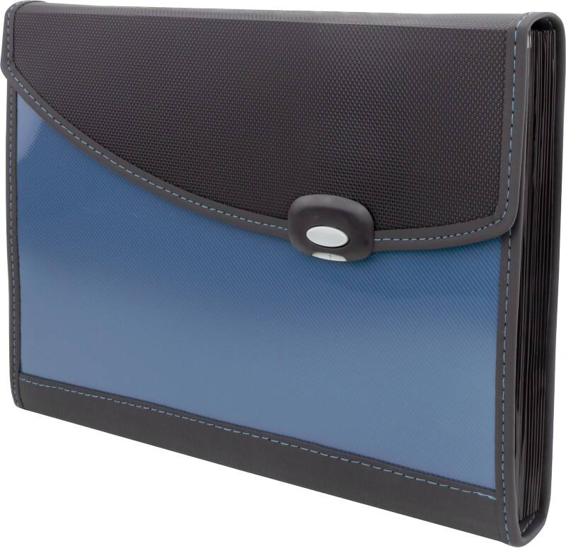 Rapesco Fächermappe 7 Taschen A4+ PP (Polypropylen) Blanko Blau 0679