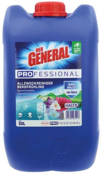 DER GENERAL Professional Mehrzweckreiniger Flüssig Bergfrühling 10 L
