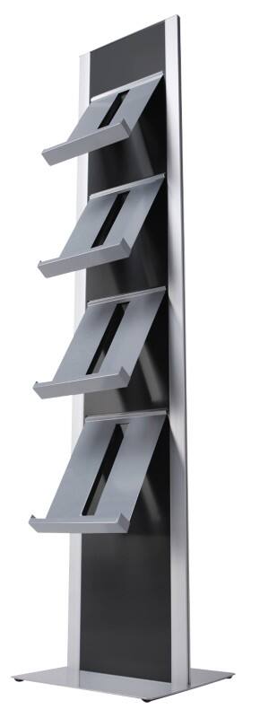 SHOWDOWN Broschürenständer Schwarz BRTBL4S 417 (B) x 370 (T) x 1.674 (H) mm BRTBL4S