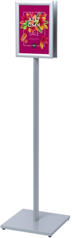 SHOWDOWN COMPASSO Infoständer A4 Aluminium, Stahl Silber CAPOA4G25D