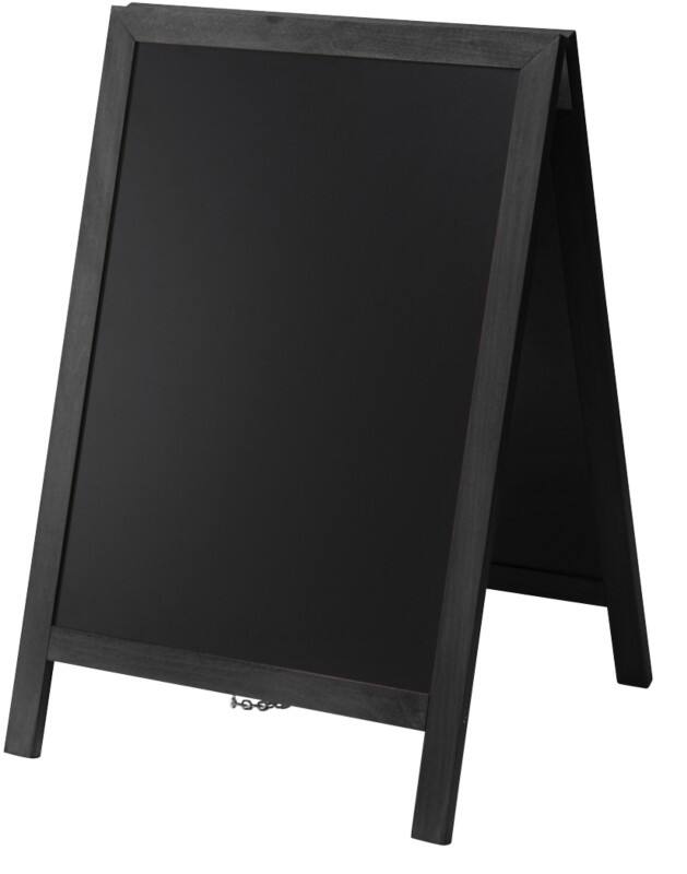 SHOWDOWN Kundenstopper Holz 55 x 85 cm Schwarz