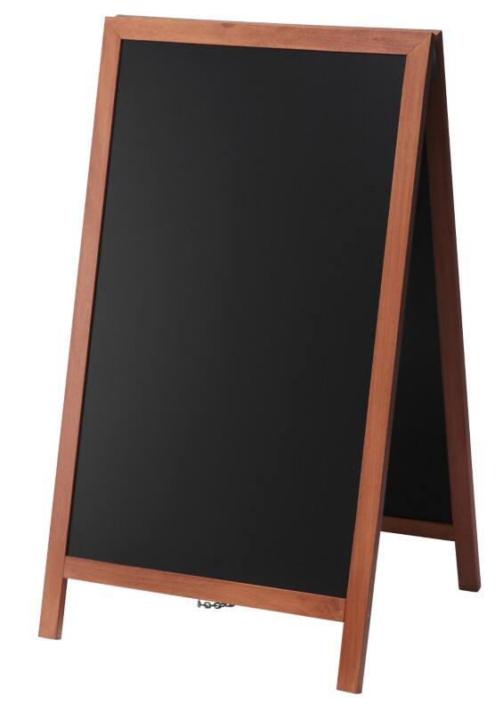 SHOWDOWN Kundenstopper Holz 68 x 120 cm Braun