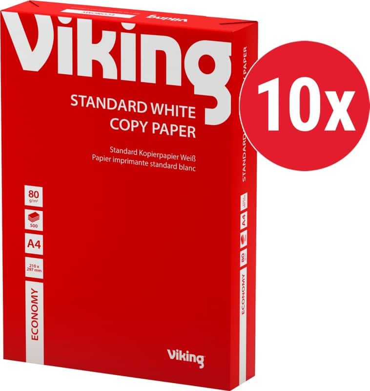 Viking Economy DIN A4 Kopierpapier 80 g/m² Weiß 146 CIE 10 Pack à 500 Blatt
