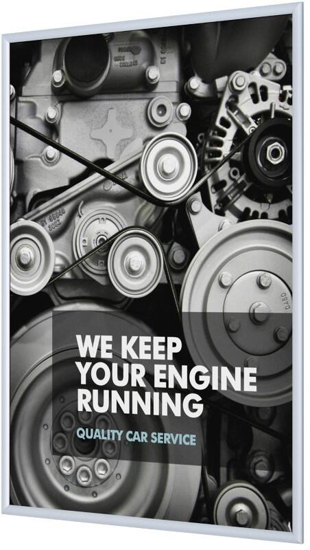 SHOWDOWN B1 Fireproof A0+ Klapprahmen Hängend Silber Aluminium KRA0G25B1 87,2 (B) x 1,1 (T) x 122 (H) cm KRA0G25B1