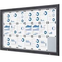 SHOWDOWN Abschließbarer Schaukasten Magnetisch 168,5 (B) x 106,7 (H) cm Anthrazit 21 x DIN A4