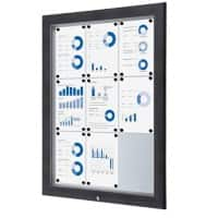 SHOWDOWN Abschließbarer Schaukasten Magnetisch 80,5 (B) x 106,7 (H) cm Anthrazit 9 x DIN A4