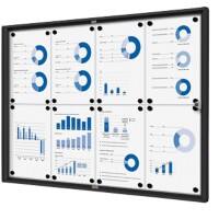 SHOWDOWN Abschließbarer Schaukasten Magnetisch 93,1 (B) x 65,5 (H) cm Schwarz 8 x DIN A4