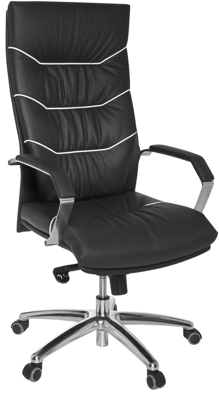AMSTYLE Bürostuhl Permanent Contact Feste Armlehnen Höhenverstellbar Schwarz max. 120 kg SPM1.163 1260 x 60 x 550 mm