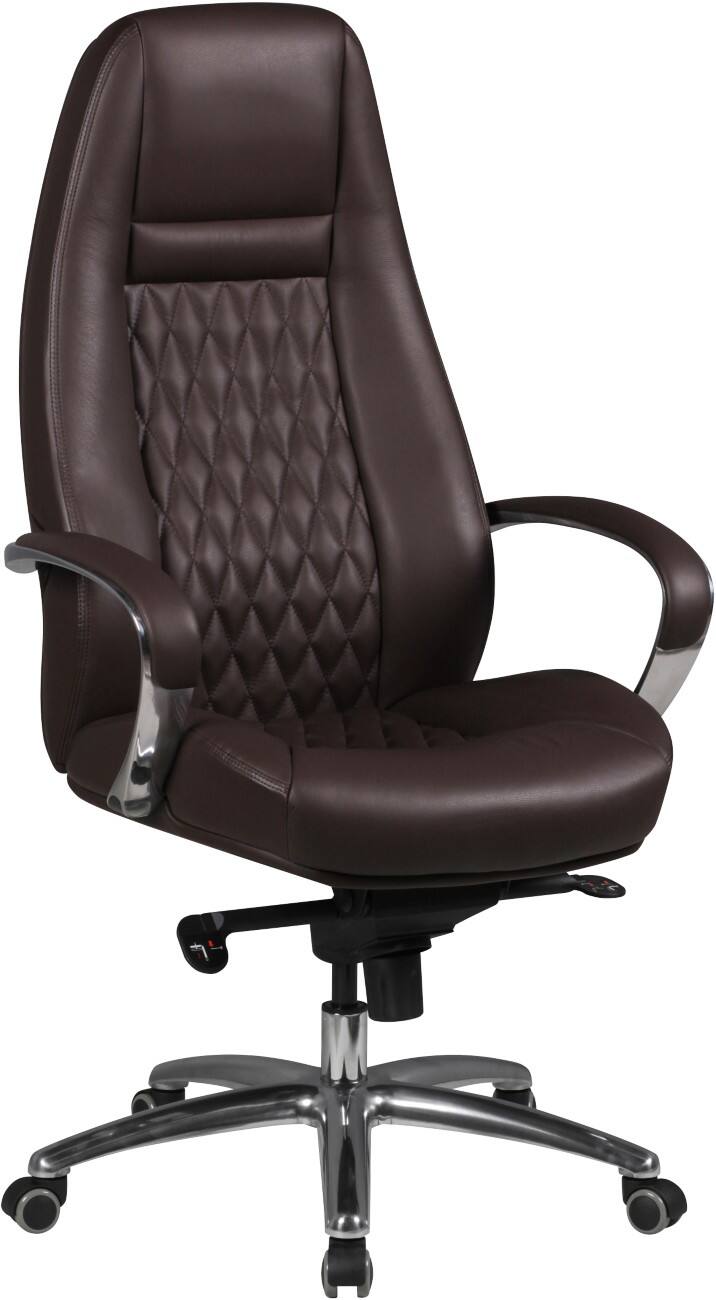AMSTYLE AUSTIN Bürostuhl Permanent Contact Feste Armlehnen Höhenverstellbar Braun max. 120 kg SPM1.300 1300 x 680 x 700 mm