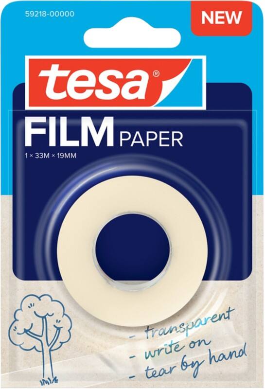 tesa Klebeband tesafilm 59218-00000 Transparent 19 mm (B) x 33 m (L) Papier