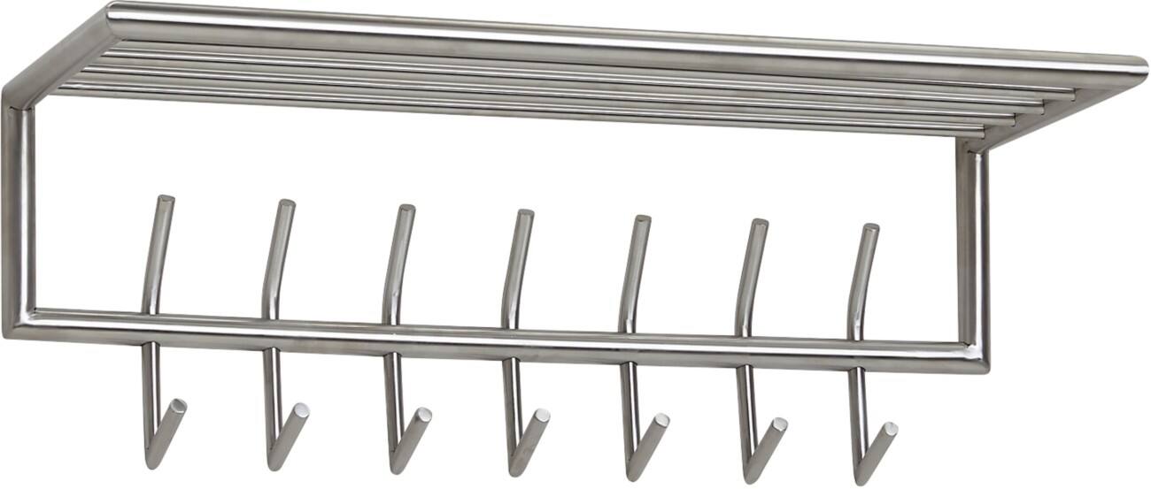 WOHNLING Garderobe WL6.448 Metall Silber Wandmontiert 7 Haken