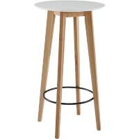 WOHNLING Bartisch WL6.094 Weiß Eiche 60 x 110 x 60 cm