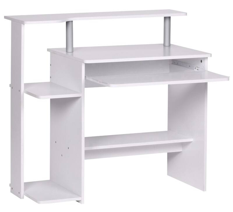 WOHNLING Computerschreibtisch WL1.153 Weiß 94 x 90 x 48,5 cm