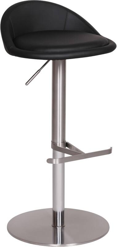 WOHNLING Barhocker WL1.281 Schwarz Kunstleder