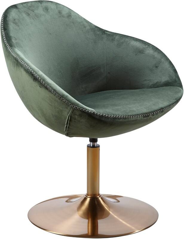 WOHNLING Loungesessel WL5.921 Samtbezug Grün