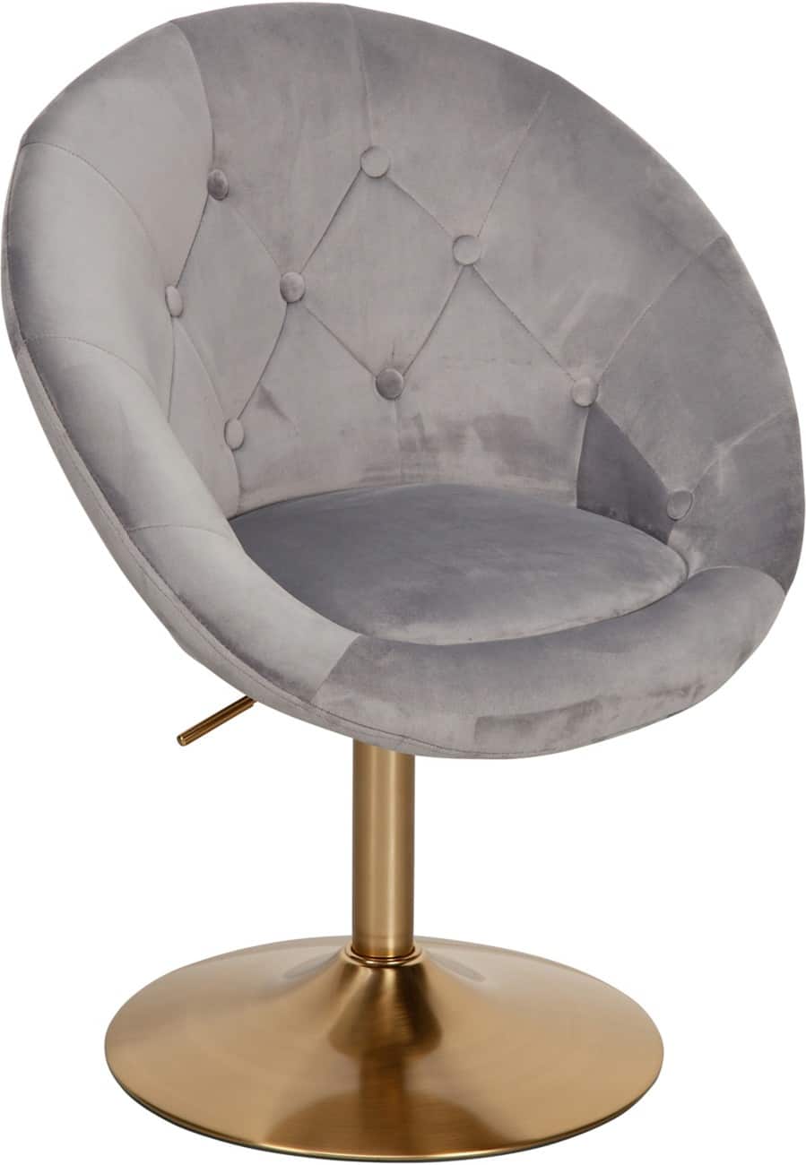 WOHNLING Loungesessel WL6.299 Samtbezug Grau