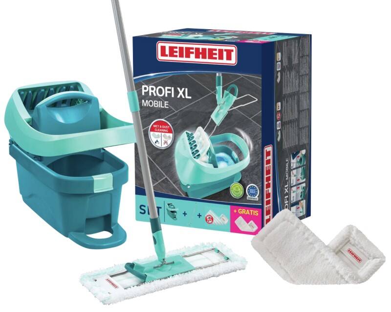 Leifheit Profi XL Mobile Wischmopp-Starterkit Türkis 42 cm