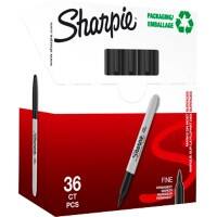 Sharpie Fine Permanentmarker Fein Rundspitze Schwarz Wasserbeständig 36 Stück