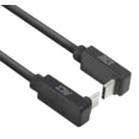 ACT USB-C Kabel 2M oben/unten gewinkelt zu oben/unten gewinkelt USB 3.0 10Gbps 60W Schwarz