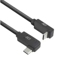 ACT USB-C Kabel 2M links/rechts abgewinkelt zu oben/unten abgewinkelt USB 3.0 10Gbps 60W Schwarz