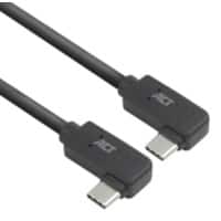 ACT USB-C Kabel 2M links/rechts gewinkelt auf links/rechts gewinkelt USB 3.0 10Gbps 60W Schwarz