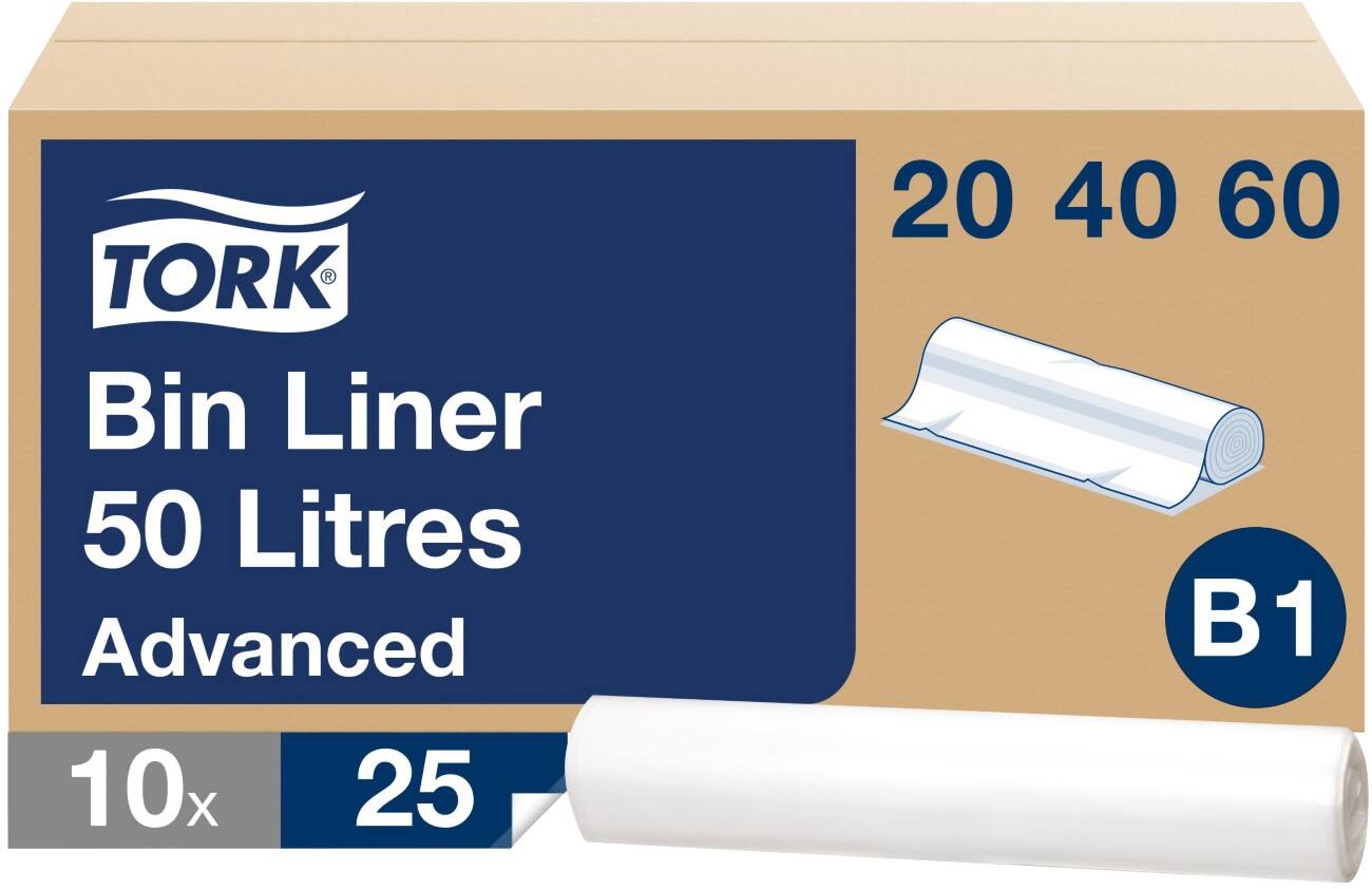 Tork Advanced 50 L Abfallsäcke Schwarz Kunststoff 25 Stück