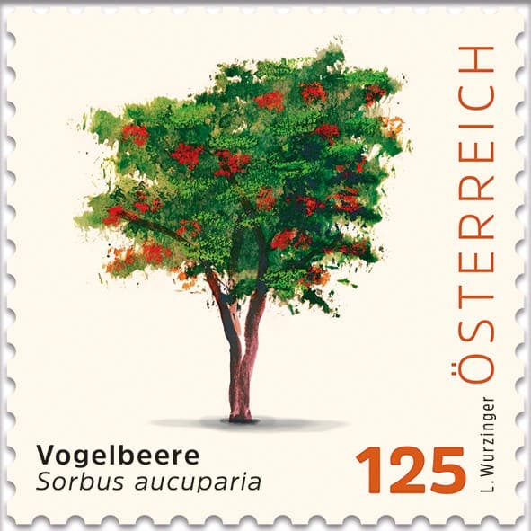 Post AG Österreichische Post Vogelbeere Briefmarken 1,25 € Europa Selbstklebend 4 Stück