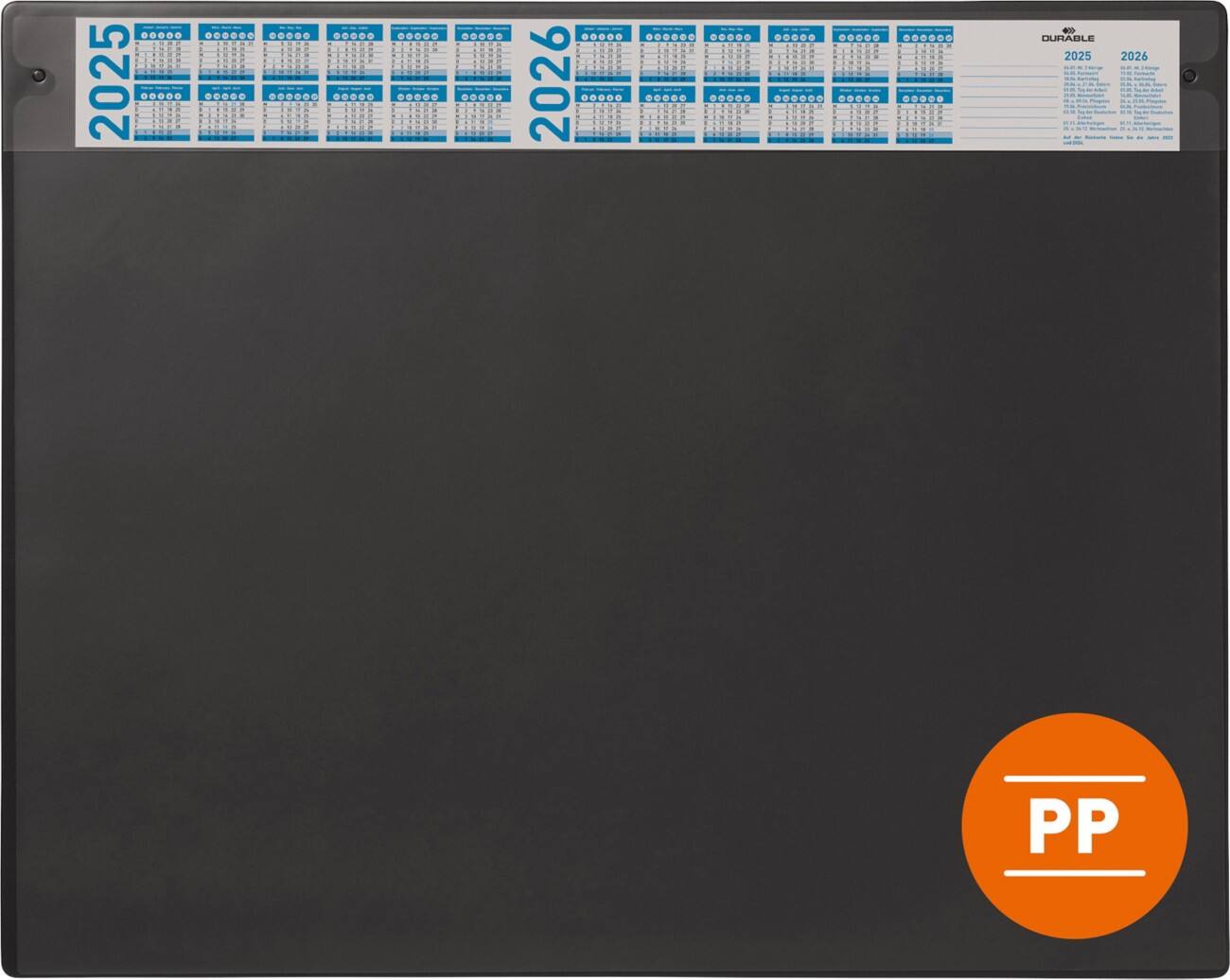 DURABLE Schreibunterlage PP (Polypropylen) Schwarz 65 cm