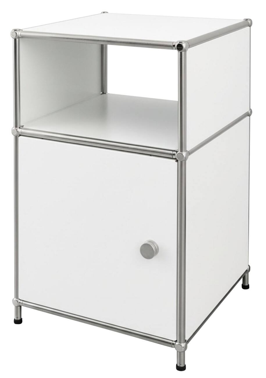 floordirekt Concept Epure Stahl Beistelltisch 400 x 400 x 650 mm Weiß