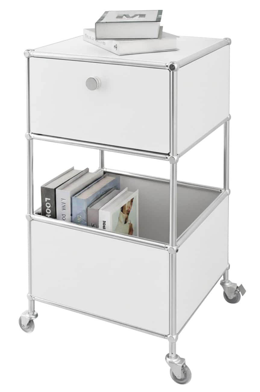 floordirekt Concept Epure Stahl Beistelltisch 400 x 400 x 690 mm Weiß