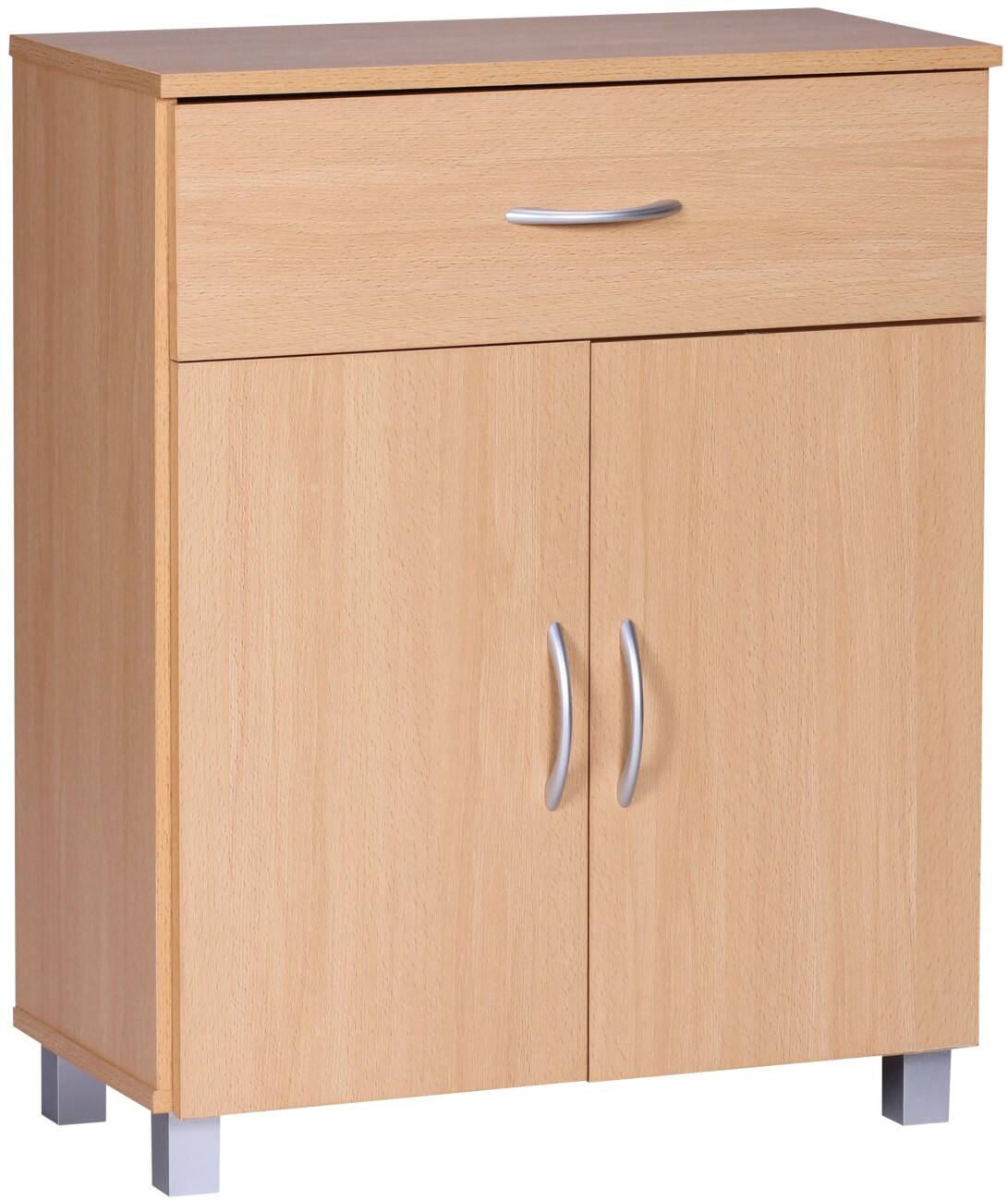 WOHNLING Sideboard Spanplatte 2 600 x 300 x 750 mm Buche Braun